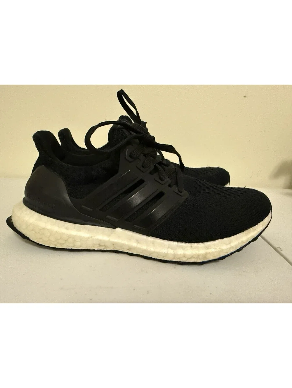 Adidas Ultraboost black running shoes sneakers sz 4